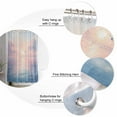 thumbnail image 5 of 72x78 Inch Shower Curtain Ocean Seagull Bathroom Decor Waterproof Fabric Bathtub Bath Curtains Decorative Pink Blue Sunset Clouds Gradient Landscape Extra Long Shower Curtain Set with Hooks, 5 of 6