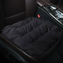 Car Seat Cushion, Soft Plush Auto Seat Cover with Non-Slip Silicone Bottom & Storage Pocket, Universal Breathable Vehicle Seat Cushion Pad for Car Truck SUV, Car Accessories - Black