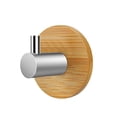 thumbnail image 1 of Gancho De Pared De Bambú Adhesivo Colgador De Pared De Acero Inoxidable Y Madera Minnieouse  HA013682-00, 1 of 6