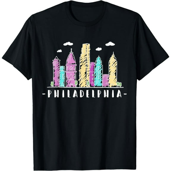Philadelphia Skyline Pennsylvania Souvenir Gift T-Shirt