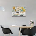 thumbnail image 3 of Daisy Sunflower Bathroom Wall Art Country Floral Butterflies Farmhouse Flower Pictures Bathroom Decor Canvas Painting Decorations Framed Artwork for Bathroom Living Room Kitchen Bedroom 16"x12", 3 of 5