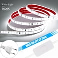 thumbnail image 3 of Tira de luces LED de 120 LED/m, 220 V, flexible y de 10 cm, cortable, con cinta adhesiva 2835, enchufe europeo, para tocador, armario, decoración del hogar, 3 of 5