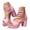 Pink, variant on Pandaie Women Chunky Platform Heels Strappy Crisscrooss Dressy Heeled Sandals Open Toe Comfortable Sexy Pumps Shoes for Wedding Prom Party Black Size 6