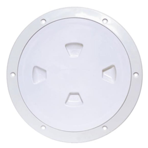 Beckson Marine DP80-W Smooth Center Screw - Out Deck Plate- White