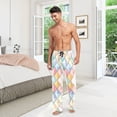 thumbnail image 6 of FORMRS Mens Pajama Pants with Pockets Sleepwear Lounge Bottoms Sizes S-2XL, Colorful Geometric, 6 of 7