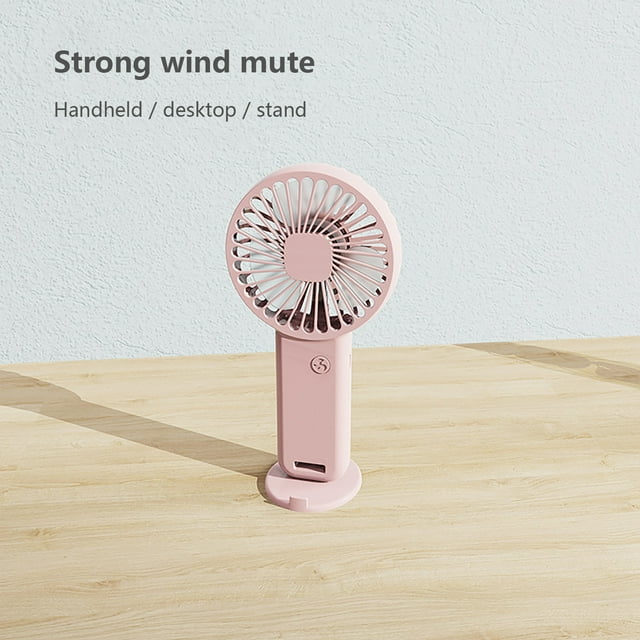 Dvkptbk Hand Fan Handheld Pocket Mini Fan Portable with Bracket Desktop Usb Charging Electric Fan Travel Essentials