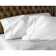 thumbnail image 2 of CCNY Pillowcases Set of 2 White - Queen Size Stripe 600 TC 100% Egyptian Cotton Soft Pillow Case, 2 of 7