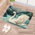 thumbnail image 5 of Swan Non-Slip Polyester Bath Rug, Machine Washable Area Rugs for Bathroom and Chair Rug, 5 of 6