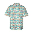 thumbnail image 3 of Goofa Cute Corgi Head Hawaiian Shirt for Men, Unisex Summer Beach Casual Short Sleeve Button Down Shirts,Aloha Tropical Floral print shirt-Large, 3 of 9