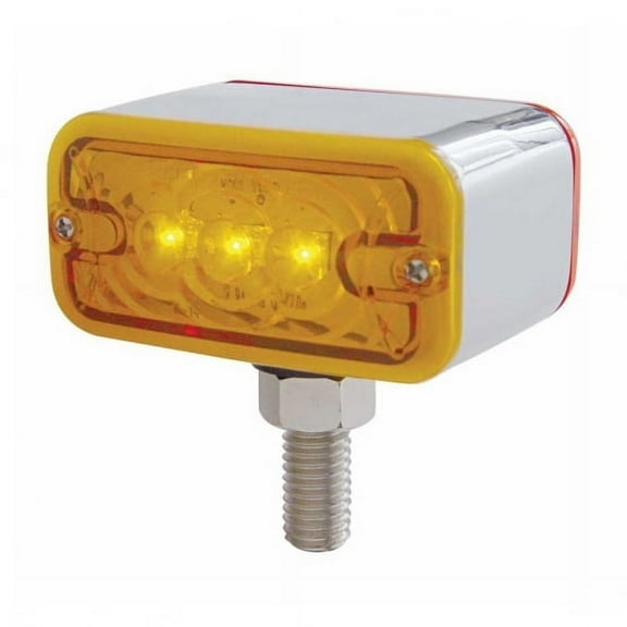 3 LED Double Face Light - Amber & Red LED/Amber & Red Lens