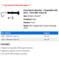thumbnail image 2 of Front Shock Absorber - Compatible with 2015 - 2018 GMC Yukon XL 2016 2017, 2 of 2