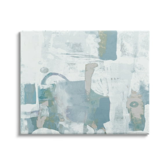 Stupell Industries Blue White Abstract Painting Tranquil Tones Busy Movement, 48 x 36,Design by Dan Meneely