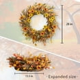 thumbnail image 2 of Fall Front Door Wreath,22" Artificial Floral Wreath with Colorful Daisies and Autumn Foliage Fall Orange Wreath for Front Door Wall Window and Thanksgiving Decor, 2 of 4