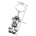 thumbnail image 2 of unbranded 2Ud Llavero Colgante Metal Plata De Carreras Resistente Para Llaves Bolsos, 2 of 8