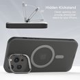 thumbnail image 4 of Case Compatible with iPhone 12 Pro Max for MagSafe,Hard Cover Camera Lens Protector Phone Stand Matte Clear PC+TPU Shockproof Protection Accessories (12 Pro Max, Black), 4 of 5