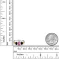 thumbnail image 3 of Gem Stone King 925 Sterling Silver and 10K Yellow Gold Oval Pink Moissanite Black Onyx and White Diamond 3 Stone Ring for Women (2.21 Cttw, Gemstone Birthstone, Available in Size 5, 6, 7, 8, 9), 3 of 3