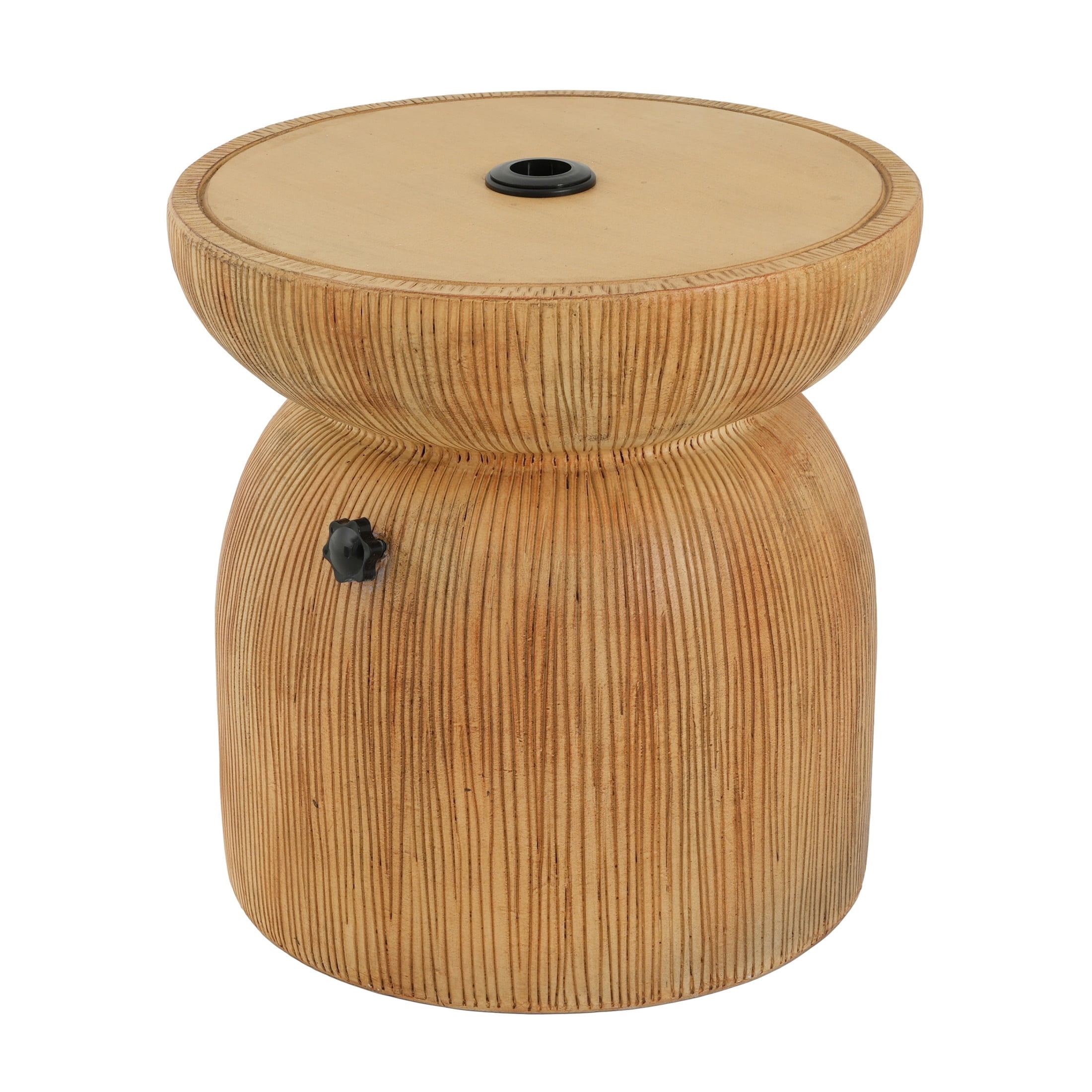 Christopher Knight Home Outdoor Patio Side Table Umbrella Base, Sand-Fill Design, Sand Beige