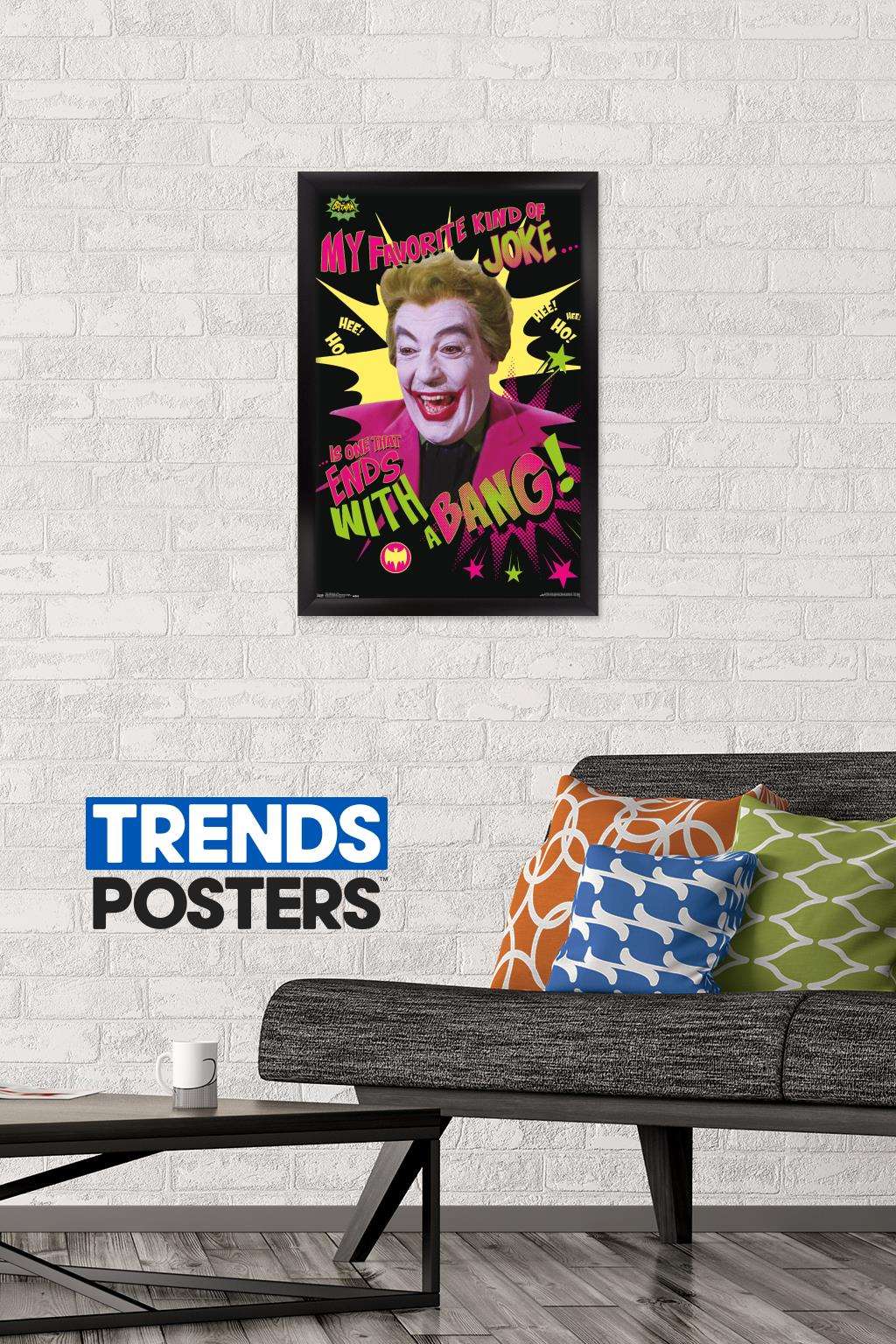 DC Comics TV - Batman TV Series - Joker Wall Poster, 14.725" x 22.375", Framed