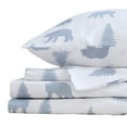 thumbnail image 3 of Market & Place Alpine Printed 100% Cotton Flannel Sheet Set, King, Grey Bears, 4-Pieces, 3 of 5