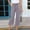 Gray, variant on JJHGVB Cotton Linen Capris for Women Womens Linen Shorts Long Shorts Linen Bermuda Shorts for Women Beach Cropped Trousers Wide Leg Capri Women Linen Shorts Cotton Linen Pants Below the Knee Beige L