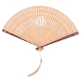 thumbnail image 2 of Abanico de mano de bambú, ventilador plegable portátil de mano hueca de bambú plegable, ventilador de mano plegable impulsado por rendimiento, 2 of 8