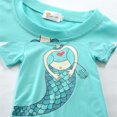 thumbnail image 2 of FEDPOP Toddler Girls Pajamas Sets Mermaid Summer Short Pjs Sleepwear Cotton Clothes 3T, 2 of 6
