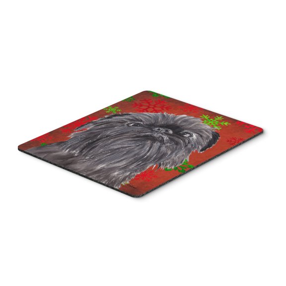 Carolines Treasures SC9587MP "Brussels Griffon Red Snowflakes Holiday Mouse Pad Hot Pad or Trivet" Large multicolor