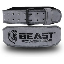 Weight Lifting Belt 4inch Leather Belt - Foam Padded Back Support Gym Belt for weightlifting, Bodybuilding Men & Women