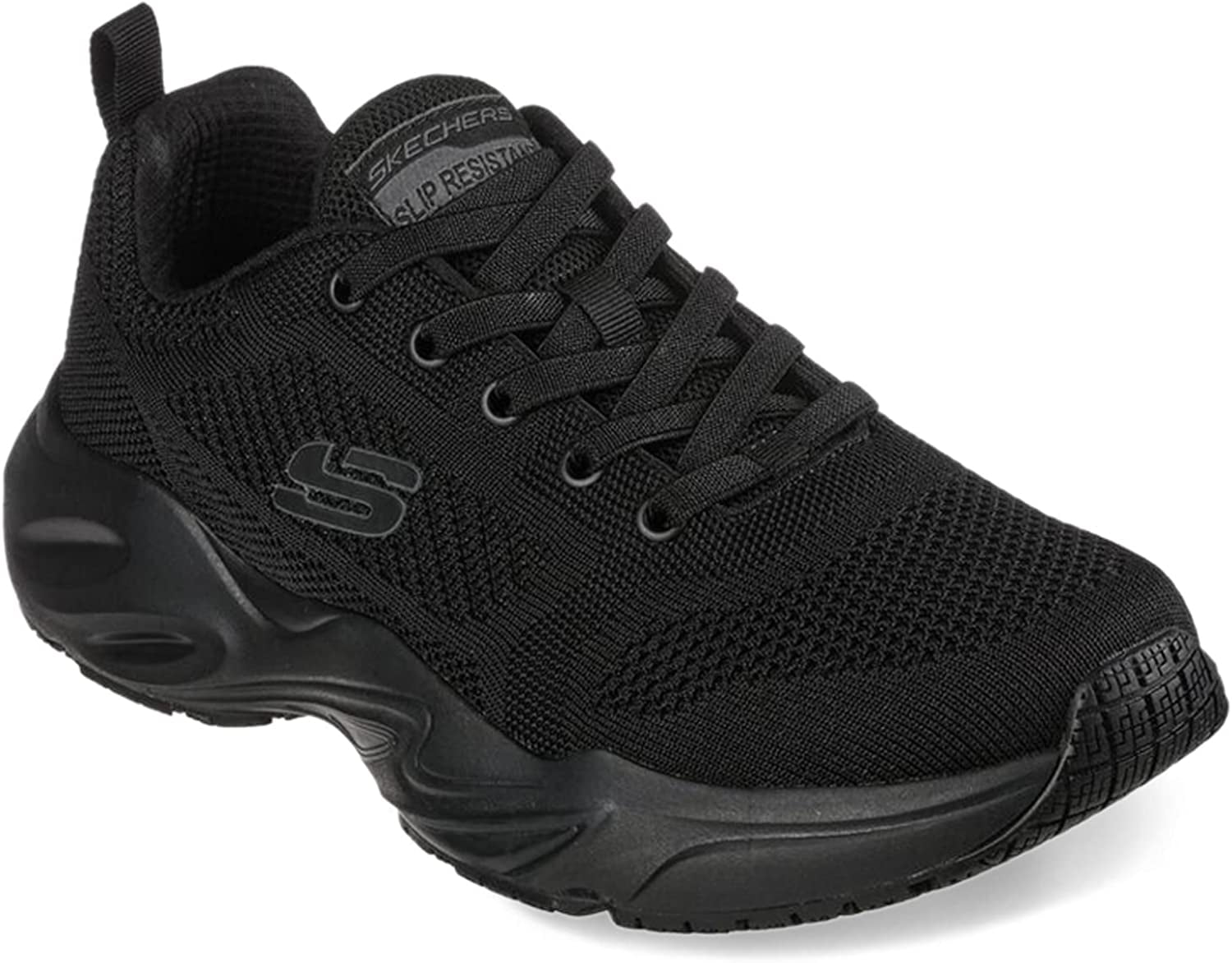 Skechers Stamina Airy Work Sneakers Lightweight Mesh Slip Ons Black 11 NEW  | eBay