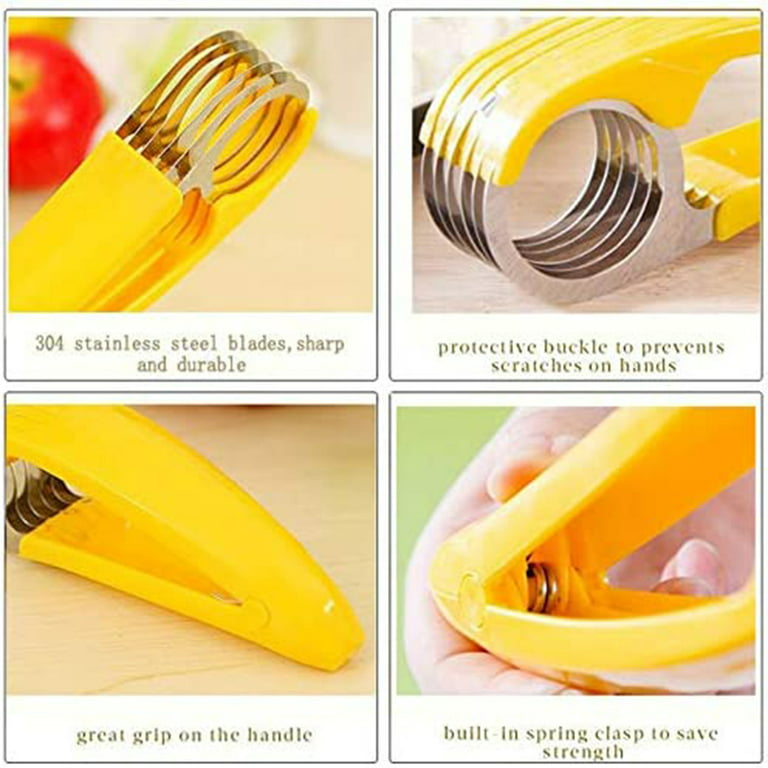 Stainless Steel Banana Slicer Fruit Cutter Cucumber Slicer Kitchen Gadget  Gifts