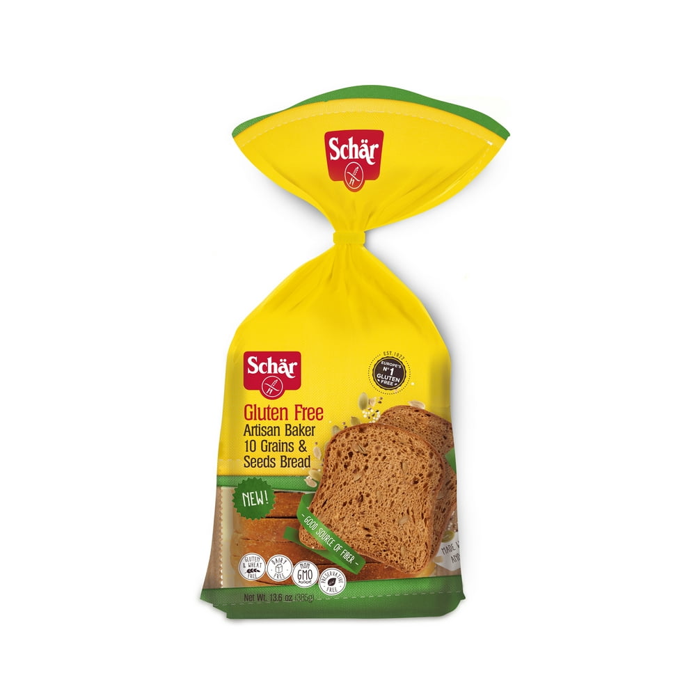 (6 Pack) Schar Gluten Free Artisan Baker 10 Grains and Seeds Bread, 13.