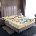 thumbnail image 4 of Erosebridal Colorful Flower Sheet Set King, Farm Truck Bedding Sets King Size, Spring Room Decor, 4 Pieces, 4 of 7