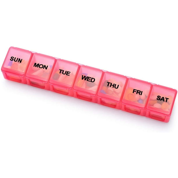 Flash Pick 1 Pack 7Day Weekly Pill Box Organizer Medicine Compartments