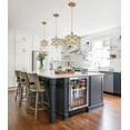 thumbnail image 5 of Modern Moravian Star Gold Finish Pendant Clear Glass Hanging Brass Star Light, 5 of 7