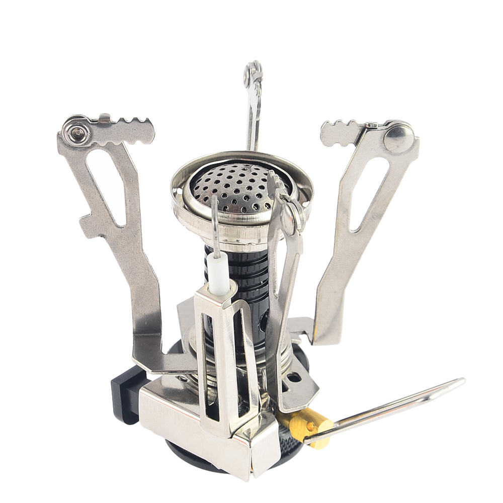 Ultralight Backpacking Canister Camp Stove with Piezo Ignition