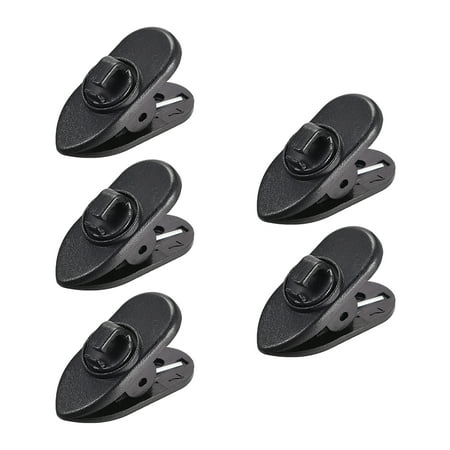 Uxcell Earphone Clips Wire Rotate Earphone Cable Clothing Clip for Headphone Wire Black 5 pcs