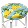 thumbnail image 3 of Balery Lemon Velvet Round Bar Chair Cushion Cover Adjustable, Protects From Scratches And Stains, Soft & Washable Ideal For Wooden And Metal Stools - 13 Inch, 3 of 7