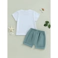 thumbnail image 4 of Coduop Baby Boys 2Pcs Outfit Set,Short Sleeve T-Shirt and Shorts Summer Infant Boy Clothes Set, 4 of 8
