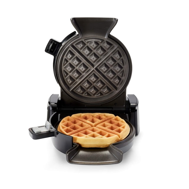 Oster DiamondForce Vertical Eléctrico -Waffle Maker, Metalizado Oscuro