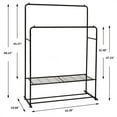Garment Rack Freestanding Hanger Double Pole Multifunctional Bedroom