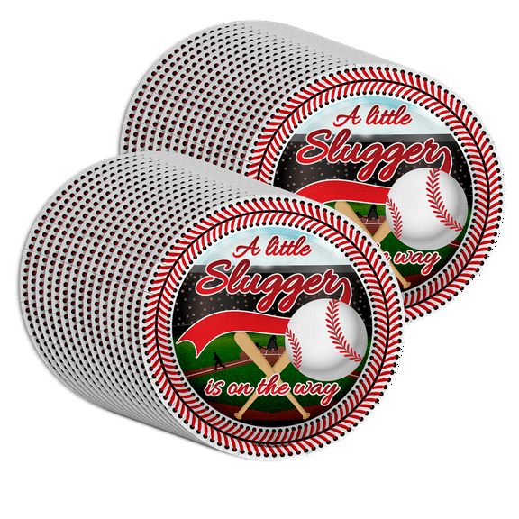 Baseball Baby Shower Party Supplies Large 9" Paper Plates in Bulk 32 Piece
