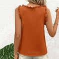 thumbnail image 5 of ZyeKqe Summer Tank Tops for Women Casual Sleeveless Shirts Ruffle V Neck Loose Fitted Going out Tops, 5 of 6