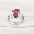 thumbnail image 5 of AAA Natural Ruby Ring, Rough Ruby Gemstone Ring, July Birthstone, 3 Plain Band, 925 Sterling Silver, Womens Ring, Christmas, Thanksgiving, Handmade, Statement Jewelry, Raw Gemstone Jewelry, 5 of 5