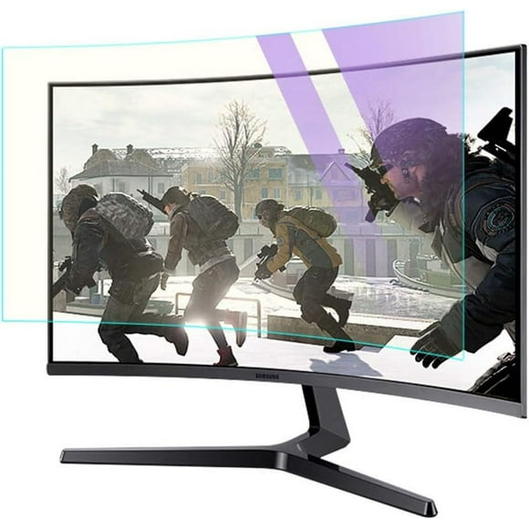 CapriTech Anti Blue Light Anti Glare Screen Protector Filter for 34 Inches Gaming Monitor Curved Ultrawide 21: 9 Desktop Monitor, Relieve Eye Strain - 31.38x13.19 inch(Bordered)
