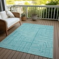 thumbnail image 6 of Addison Rugs Chantille Indoor/Outdoor Transitional Geometric, Abstract Turquoise Washable Rectangle Rug, 5' x 7'6", 6 of 6