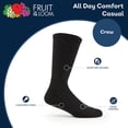 thumbnail image 5 of Fruit of the Loom Men's All Day Comfort Crew Socks, Sizes 12-15, Black (6-Pack), 5 of 10