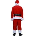 thumbnail image 5 of Santa Claus Costume Christmas Complete Dress-Up Outfit For Adult Santa Suit With Hat Men Cosplay Costumes 7PCS, 5 of 7