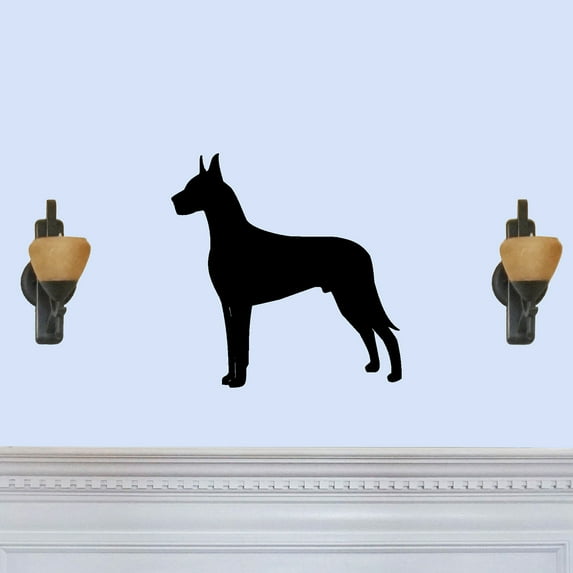 Great Dane Dog Silhouette - Beautiful Solid Steel Home Decor Decorative Accent Metal Art Wall Sign