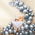 thumbnail image 2 of Egsiaanu 100PCS Birthday Balloons, Silver Balloon for Wedding Baby Shower Party Decoration 12"/30cm, 2 of 7
