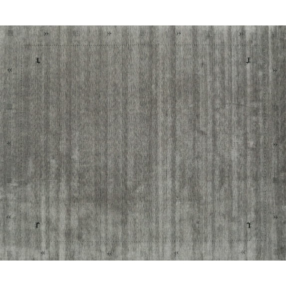 Ahgly Company Indoor Rectangle Contemporary Gunmetal Gray Abstract Area Rugs, 5' x 7'